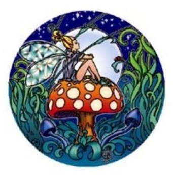 Fensterbild Feen-Pilz