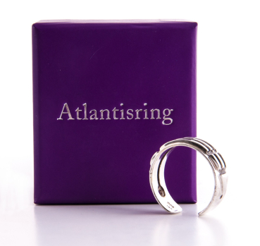 Bague Atlantis en argent (taille femme) ouverte, argent sterling 925