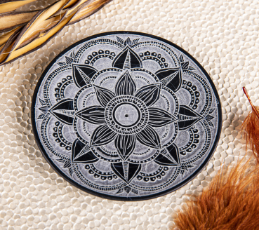 Porte-baguettes Mandala, petite pierre ollaire