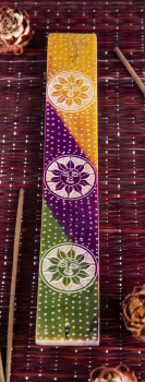 Support en pierre ollaire colorée Happy Sun