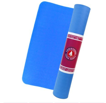 Yogamat TPE 100% 5mm, bleu / bleu foncé avec 1 an de garantie!