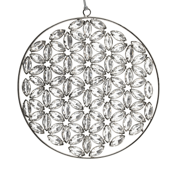 Kristall Lebensblume facettierte Glassteine