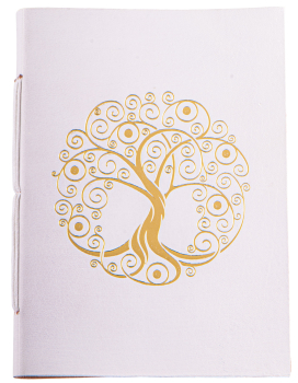 Cahier d'écriture Tree of Life blanc / or 144 pages