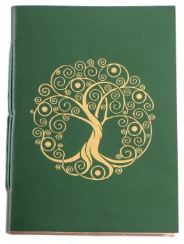 Livre d'écriture arbre de vie vert / or 144 pages