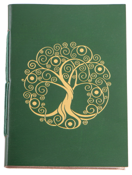 Livre d'écriture arbre de vie vert / or 144 pages - Kopie
