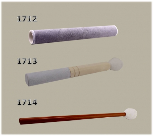 Rubber beater and stick for crystal singing bowls