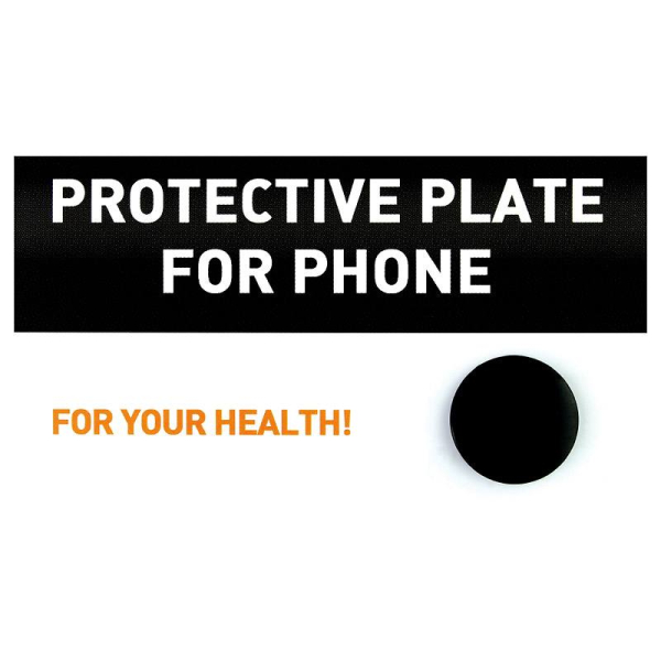 Plaque de protection pour téléphone portable Ø 19 mm, shungite polie - plaque de protection pour téléphone portable