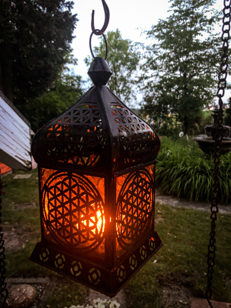 Orientalisches Licht Blume des Lebens - Zink Antique