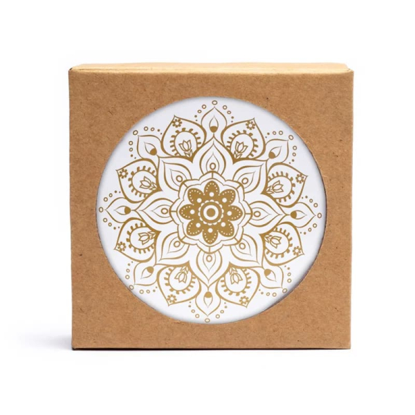 Dessous de verre Mandala blanc Set 6 pièces