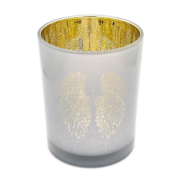 Kerzenhalter metallic Engelsflügel