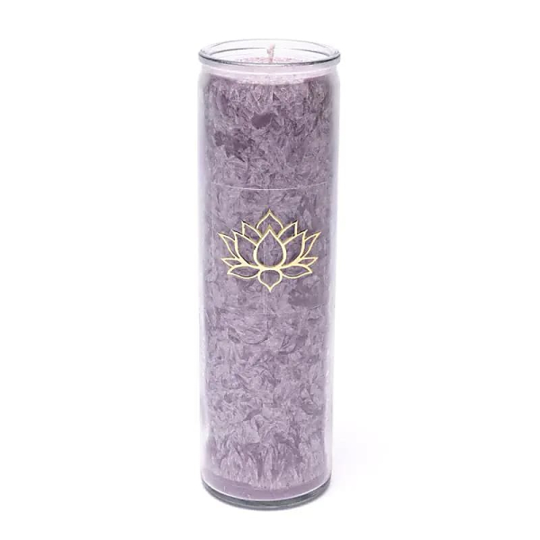 Kerze Stearin Lotus violett unparfümiert