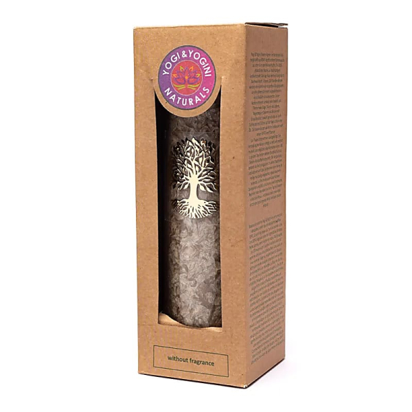 Bougie Stéarine Arbre de vie brun non parfumé