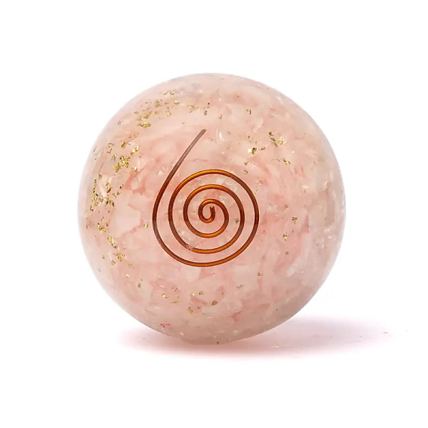 Orgonit Kugel Rosenquarz mit Herz