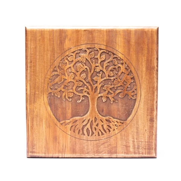 Table d'appoint en bois arbre de vie