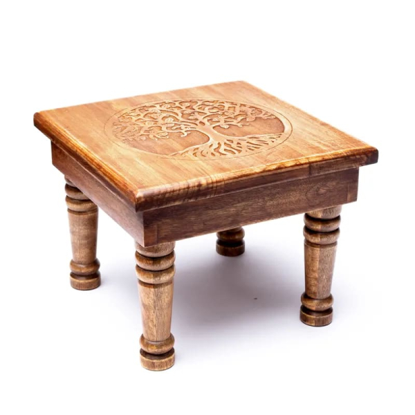 Table d'appoint en bois arbre de vie