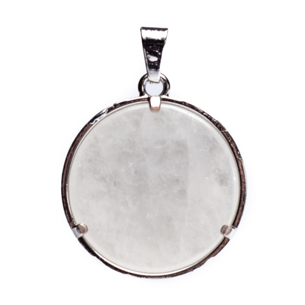 Pendentif Fleur de Vie avec cristal de roche