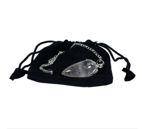 Pendentif Lotus  Pointe de cristal de roche