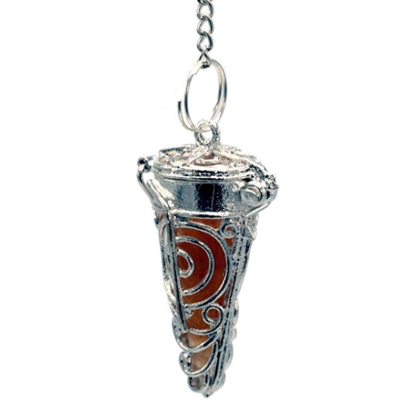 Pendulum Cho ku Rei plaqué avec pierres 7 chakras