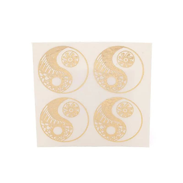 Metallaufkleber Yin Yang gold 4x