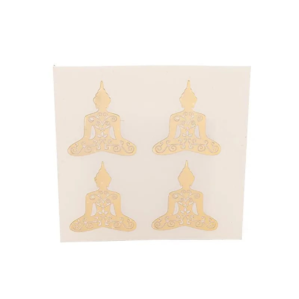 Metallaufkleber Buddha gold 4x