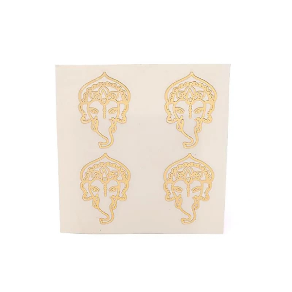 Metallaufkleber Ganesh gold 4x