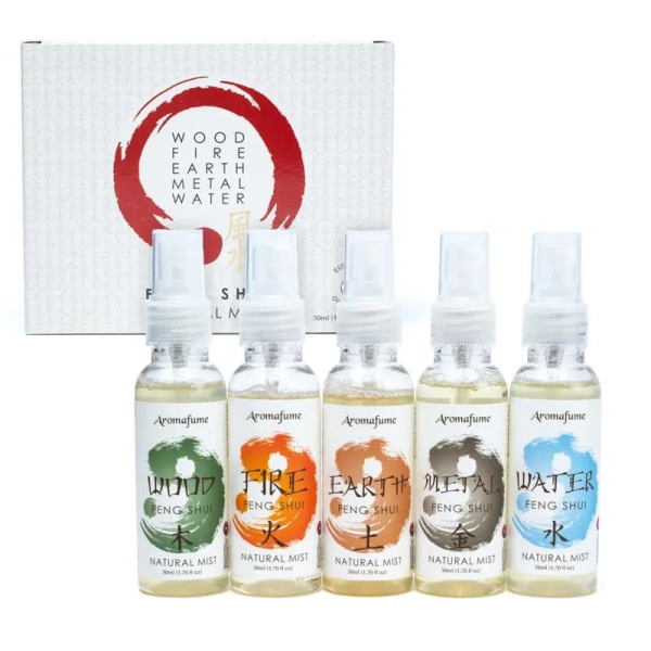 Lot de 5 sprays désodorisants Feng Shui Aromafume