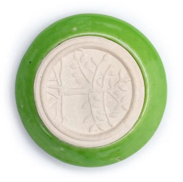 Diffuseur en pierre d'arôme arbre de vie avec base verte, 2 pièces