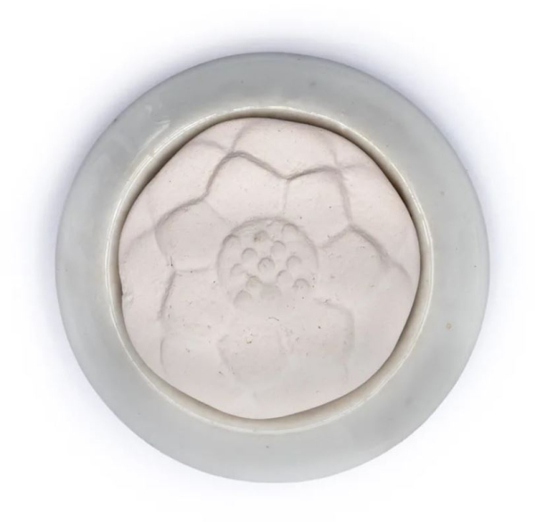 Diffuseur en pierre d'arôme lotus avec base blanche, 2 pièces