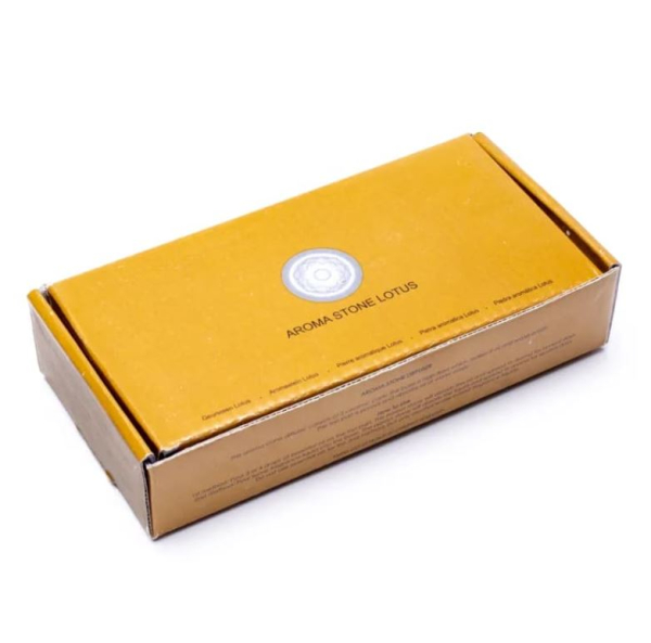 Diffuseur en pierre d'arôme lotus avec base blanche, 2 pièces