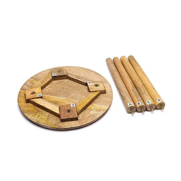 Table d'appoint Arbre de vie Impression Bois de manguier