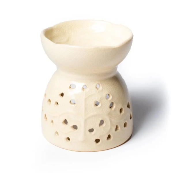 Lampe aromatique arbre de vie céramique nature