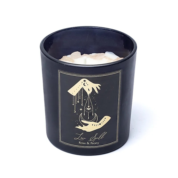 Bougie de manifestation Magie d'amour dans un verre