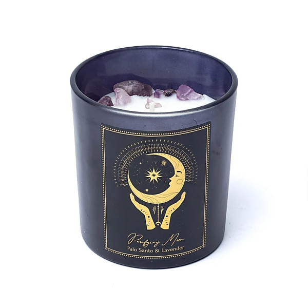 Bougie de Manifestation Lune Purificatrice dans un verre