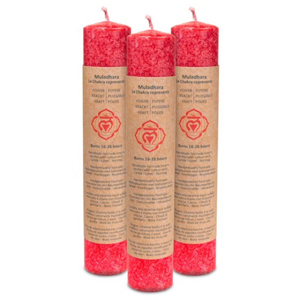 Bougie parfumée Chakra - Muladhara 1. chakra (rouge)