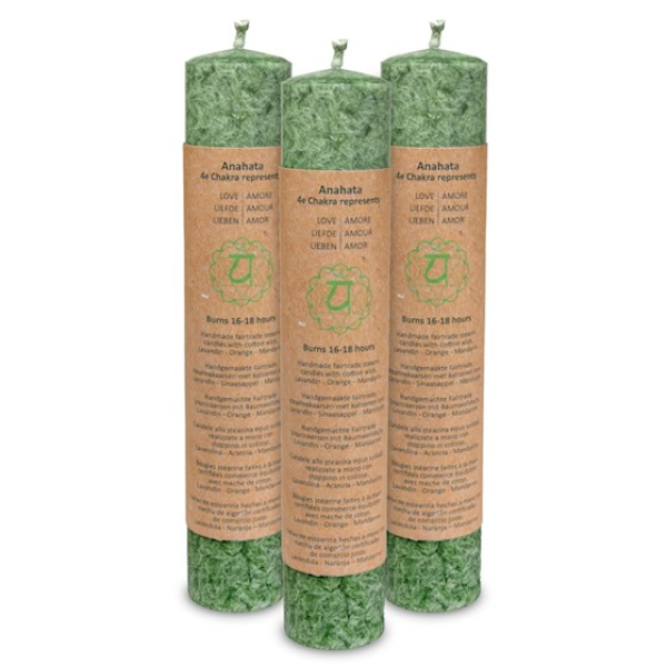 Bougie parfumée Chakra - Anahata 4. Chakra - vert