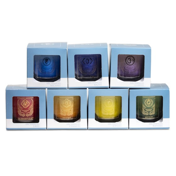 Set de 7 bougies votives archange parfumées FairTrade