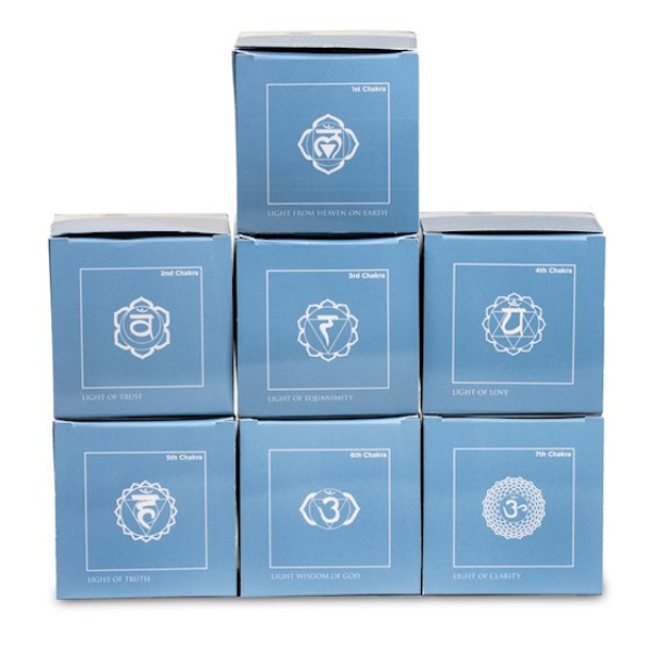 Set de 7 bougies votives archange parfumées FairTrade