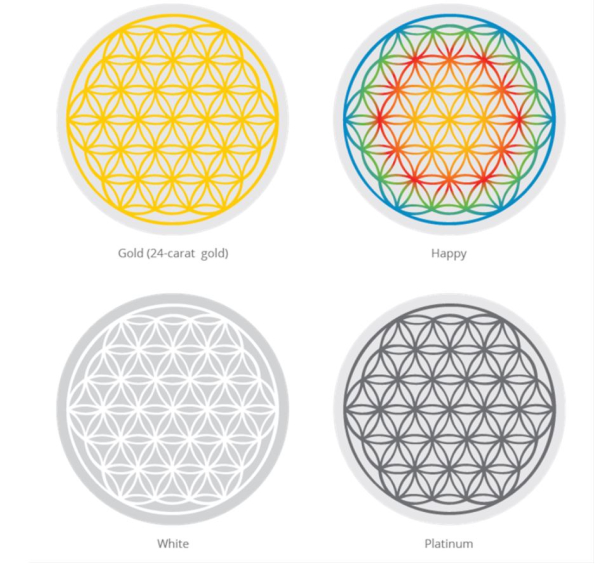 Verre à eau Vital Mythos + Flower of Life Platinum