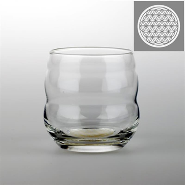 Verre à eau Vital Mythos + Flower of Life Platinum