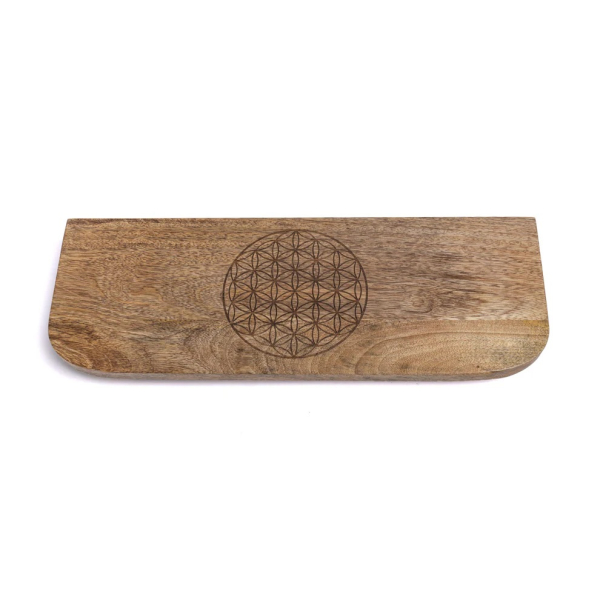 Meditationsbank Blume des Lebens Mangoholz