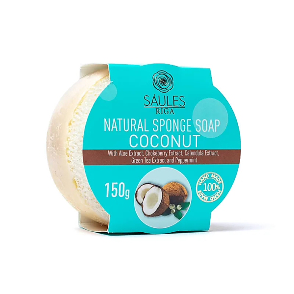 Savon naturel à l'éponge Noix de coco