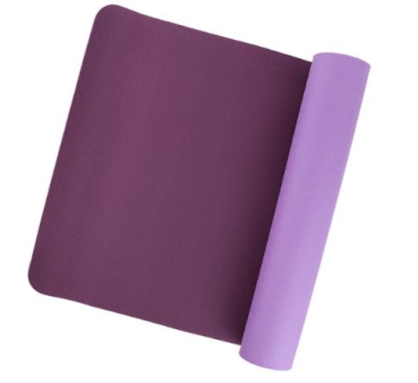 Yogamat 100% TPE 5 mm, violet / bleu avec 1 an de garantie!