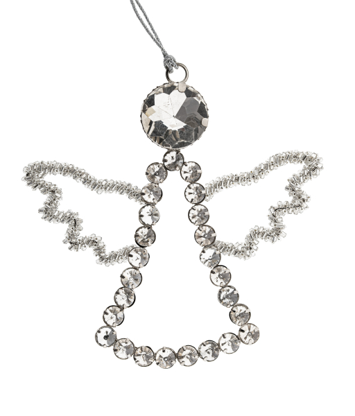 Anges en cristal, pierres de verre facettées