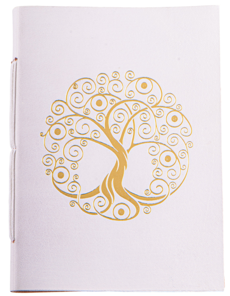 Cahier d'écriture Tree of Life blanc / or 144 pages